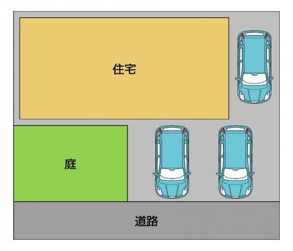 【駐車場】外構工事で庭を撤去し3台並列駐車できるように拡張しました。