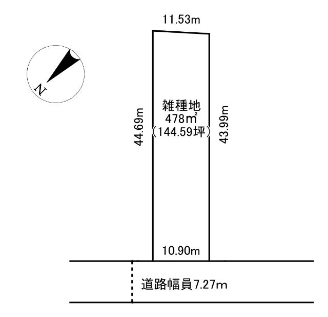 敷地144坪♪本別町南4＿売地 区画図