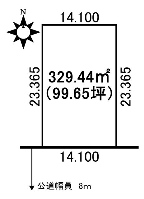 ※価格改定※♪解体更地・南道路♪西２３南１＿土地 区画図