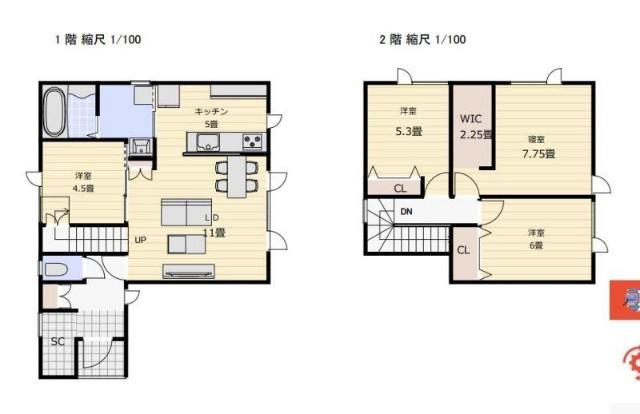 旭町1条15丁目　D棟 間取り図画像