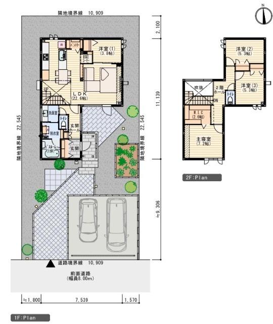 東光1条5丁目　戸建てNo.2 間取り図画像