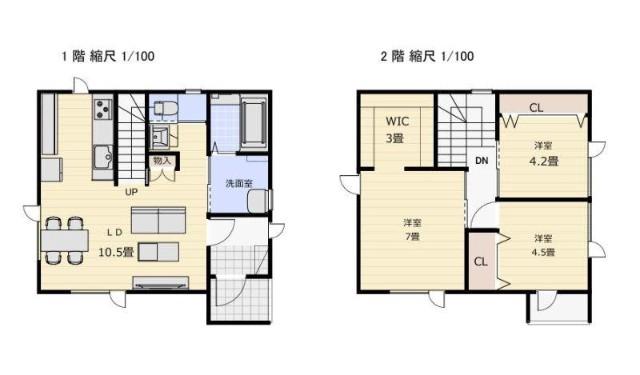 神楽7条12丁目　戸建て 間取り図画像