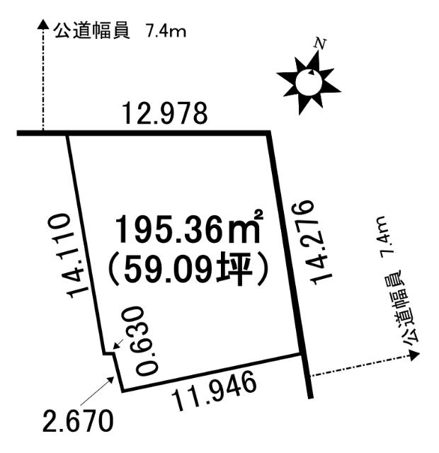 ♪北東角地♪音更町大通１０＿土地 区画図