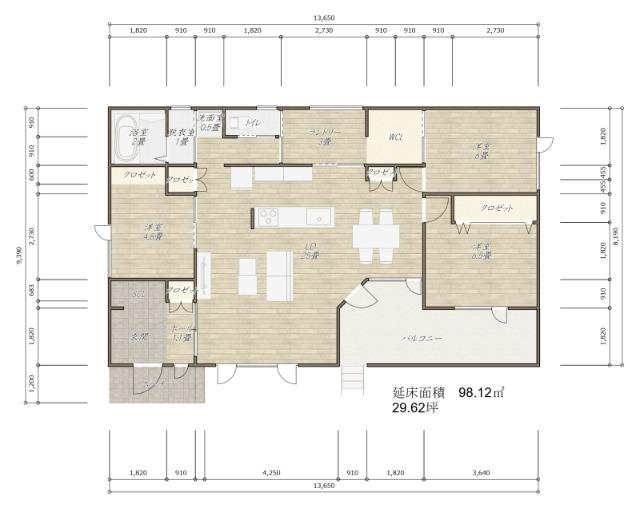 春光台2条4丁目　平屋 間取り図画像
