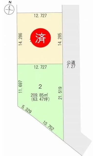 東11南5＿売土地2部分 区画図