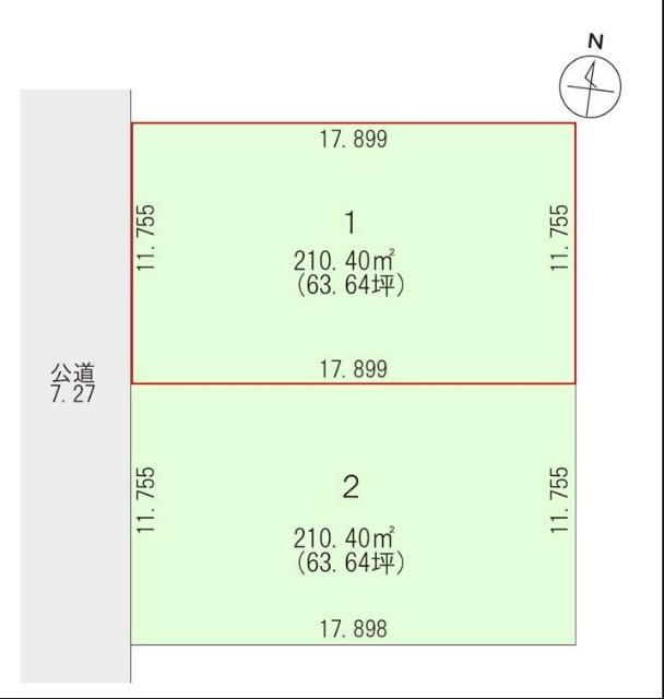 東14南4＿売土地1部分 区画図