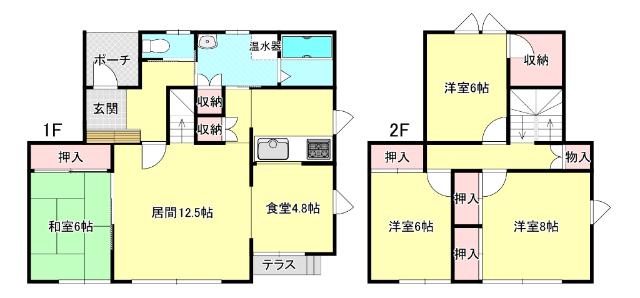 神楽6条1丁目　戸建て 間取り図画像