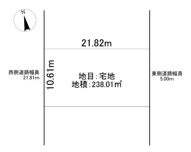 2方道路♪　池田町大通5＿売土地 区画図