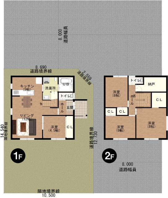 西２南３７丁目　東棟　新築戸建 間取り図画像