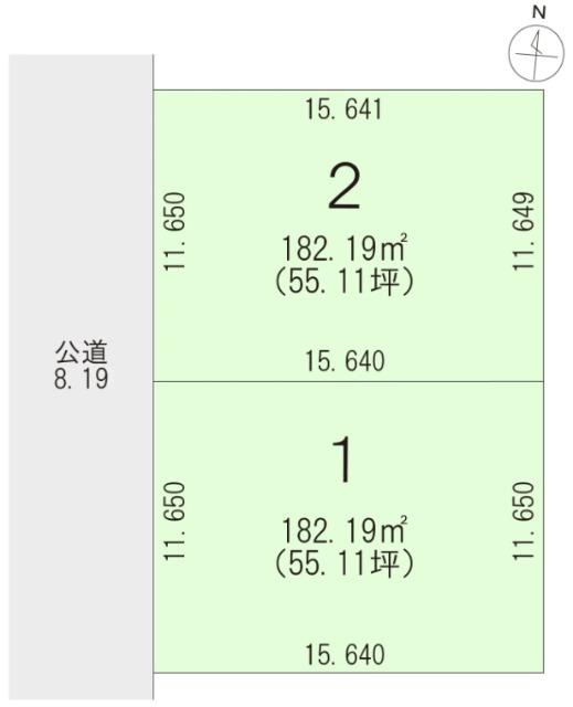 スマートハイムプレイス緑ヶ丘3条通6丁目＿土地① 区画図