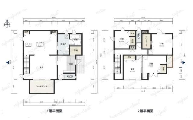 ♪築8年・一条工務店様施工♪西１８南３４＿中古住宅 間取り図画像