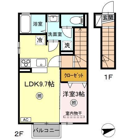 エルハーベン　Ｂ（206） 間取り図画像