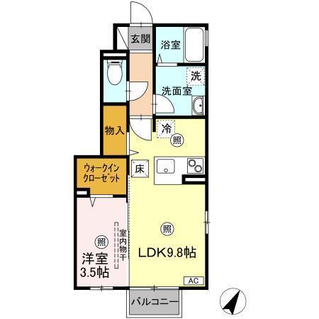 ローズ・ルミエール（101） 間取り図画像