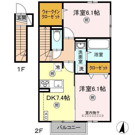グランデニューシティー（201） 間取り図画像
