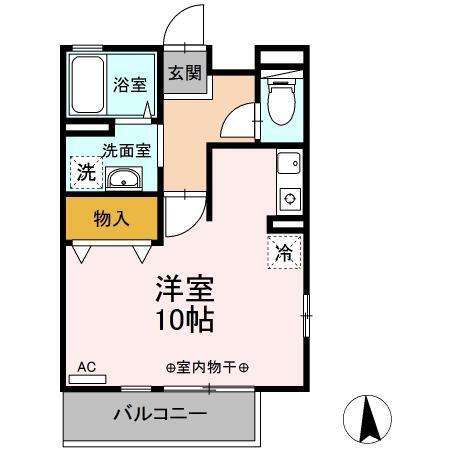 シンパティーア　Ｂ（305） 間取り図画像