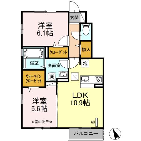 ラフィネ　Ａ（101） 間取り図画像