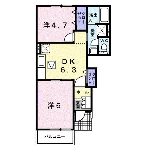 コートシャルマンⅤ（102） 間取り図画像