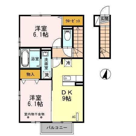 リバーグリーン（203） 間取り図画像