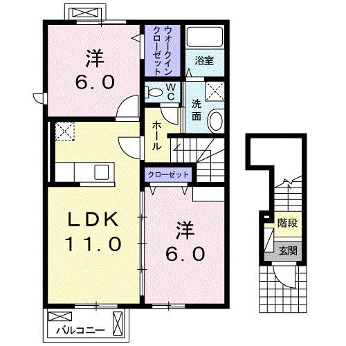 セントラルビレッジ・南（201） 間取り図画像