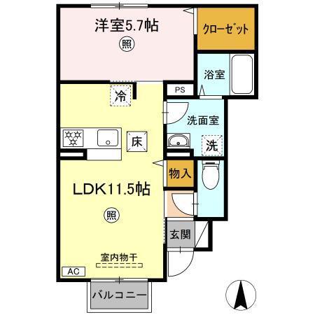 プルマージュ　Ｂ（101） 間取り図画像