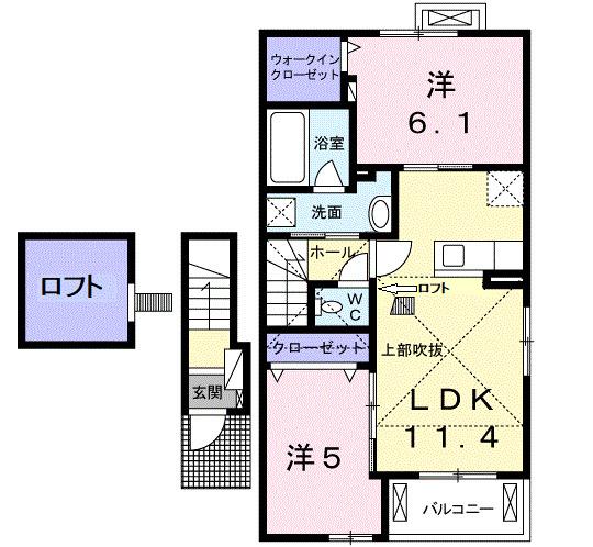 カーサカメリアⅡ（205） 間取り図画像