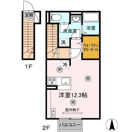 マウントハイツ　はちまん（201） 間取り図画像