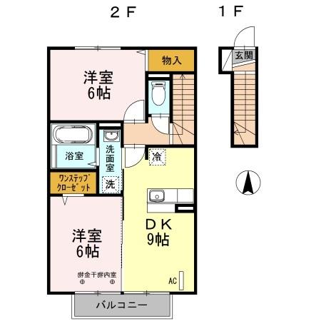 ボヌール　Ａ（203） 間取り図画像