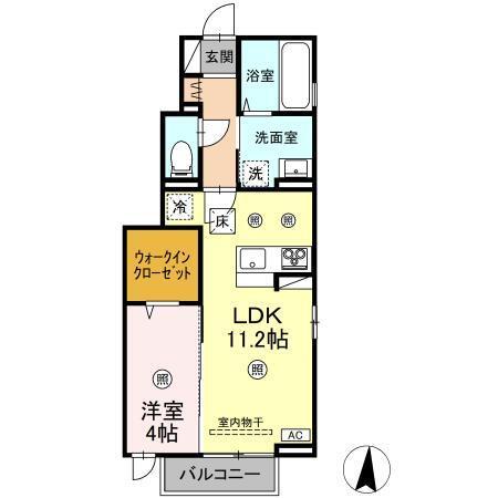 セレスティア森合Ｂ（101） 間取り図画像
