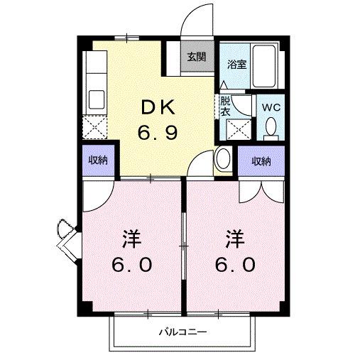 ボヌール山田（202） 間取り図画像