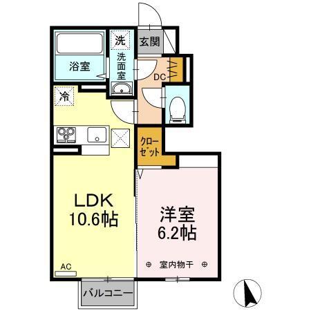ロイジェントパークス野田町5丁目 B棟（101） 間取り図画像