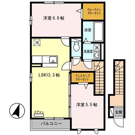 ヴィラＳＡＫＵＲＡ　Ｂ（202） 間取り図画像