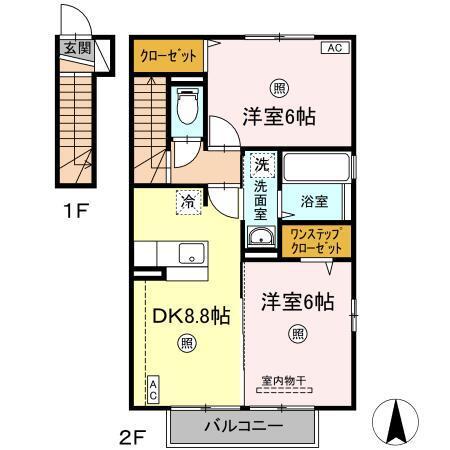 パラディーソ（203） 間取り図画像
