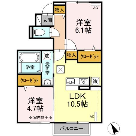 サニーガーデン　Ｂ（105） 間取り図画像