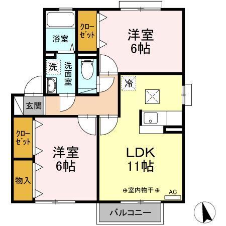 フィオーレ　Ｂ（102） 間取り図画像