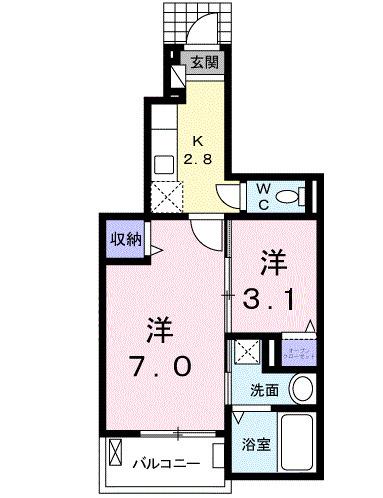 シャトーブランシェ　Ⅰ（103） 間取り図画像