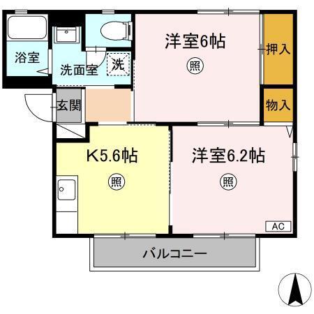 吉ノ前ハイツⅡ（202） 間取り図画像
