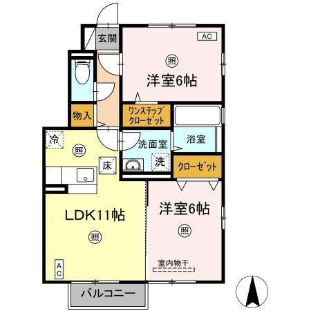 セジュール 桜つつみ（105） 間取り図画像