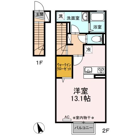 腰浜リバーサイド（203） 間取り図画像