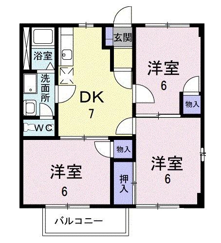 グリーンハウスマチニワサカ（201） 間取り図画像