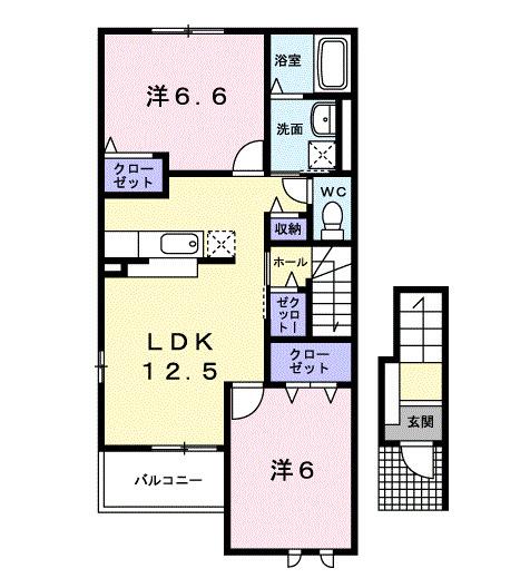 カーサ・エヴァⅠ（201） 間取り図画像