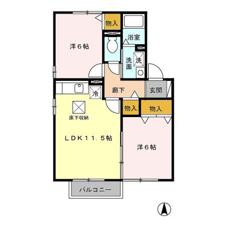 サン・ヴィレッジ（102） 間取り図画像