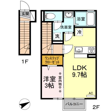 サンライズコーポ　Ｇ（201） 間取り図画像