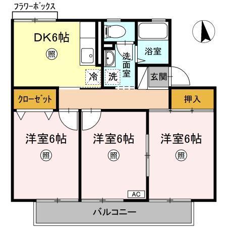 エスポワールＢ（201） 間取り図画像