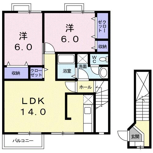 メゾン・クレール（203） 間取り図画像