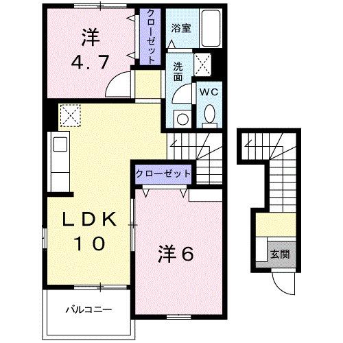 コートシャルマンⅤ（201） 間取り図画像
