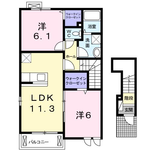 メゾンサクラ（201） 間取り図画像