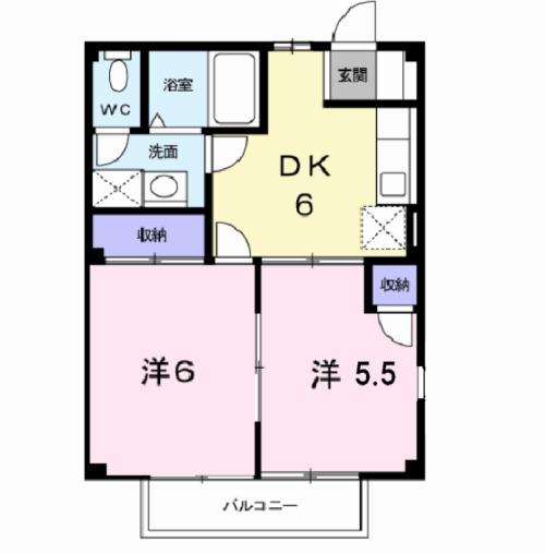 ライトハウスＢ（201） 間取り図画像
