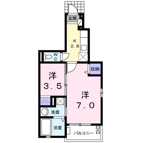 メゾンひまわり（101） 間取り図画像