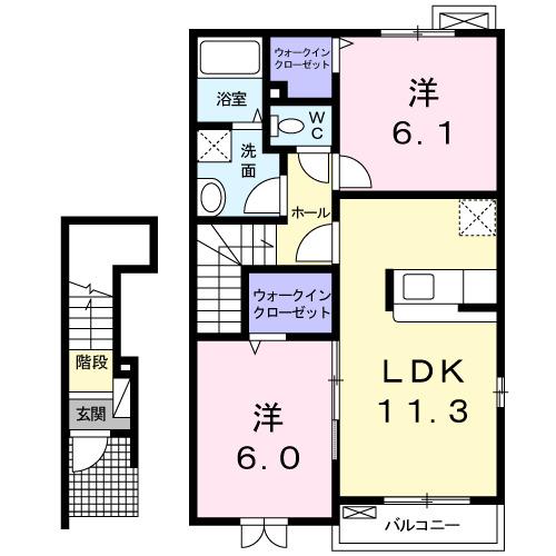 フォレストＡ（203） 間取り図画像