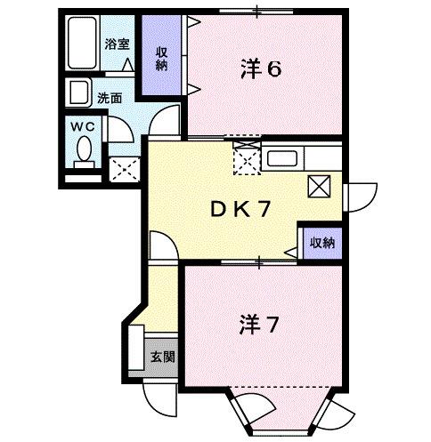 第３表ハイツＢ（102） 間取り図画像